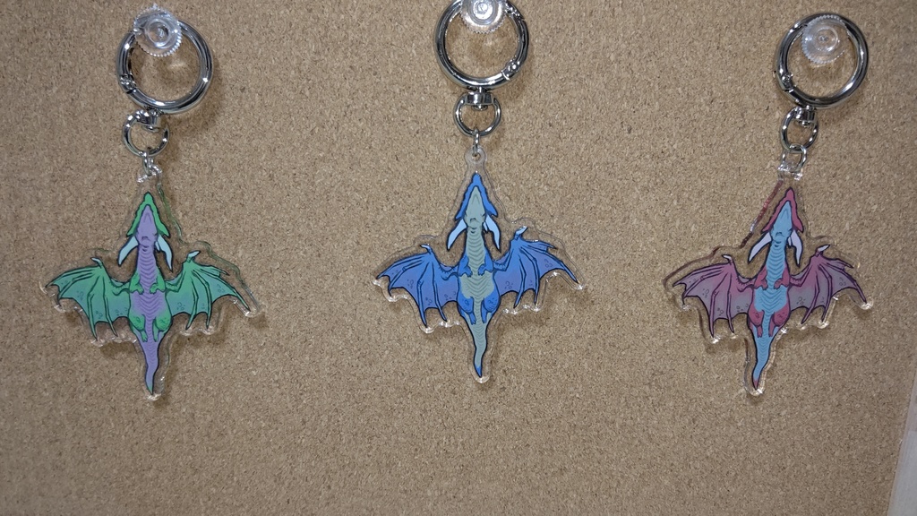 ドラゴンせなかとおなかアクキー