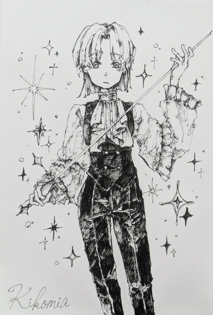 【ペン画】煌めく【原画】