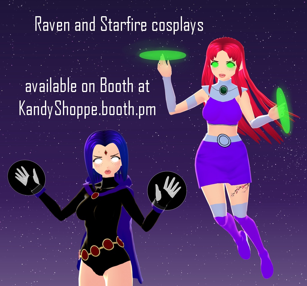 Vroid Cosplay コスプレ - Starfire (Teen Titans)