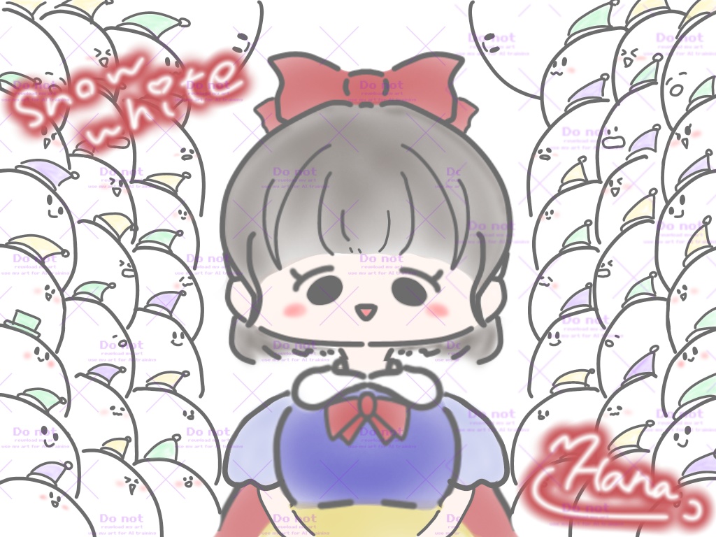 ✎️手書きオリジナルクリアファイル【白雪姫と44人の小人】