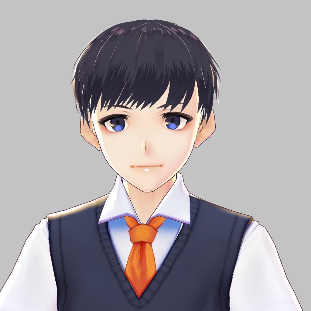 【VRoid用】真面目風短髪 プリセット+テクスチャ(男の子用)
