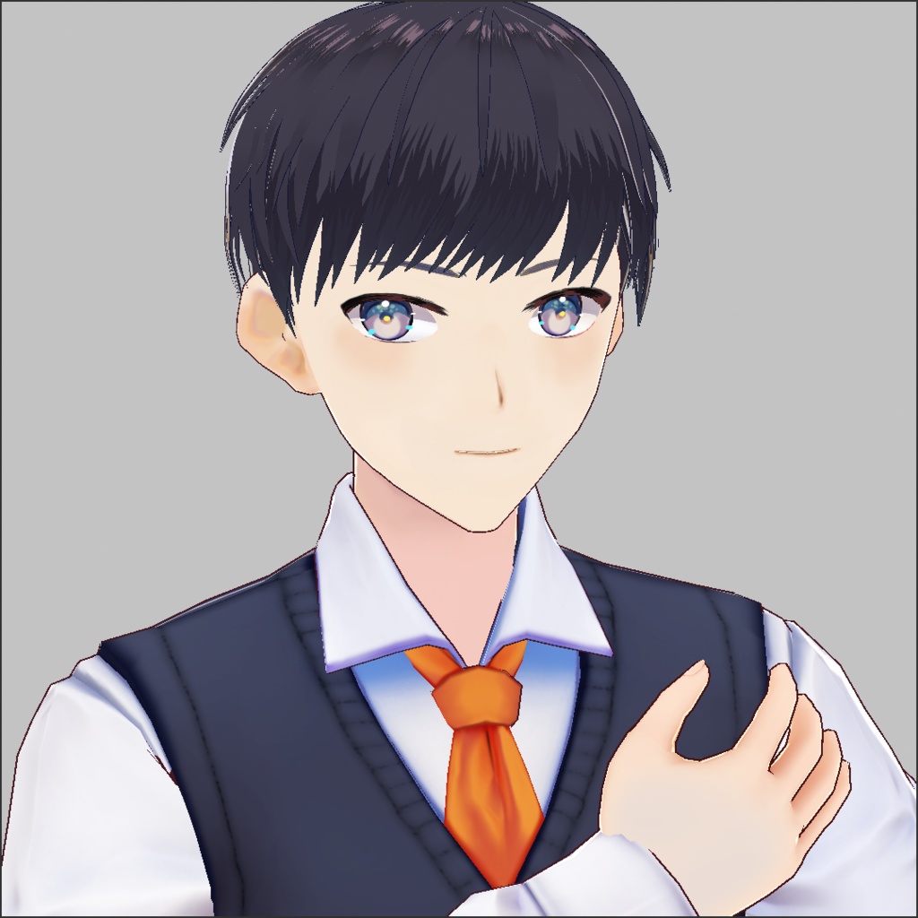 【VRoid用】真面目風短髪 プリセット+テクスチャ(男の子用)