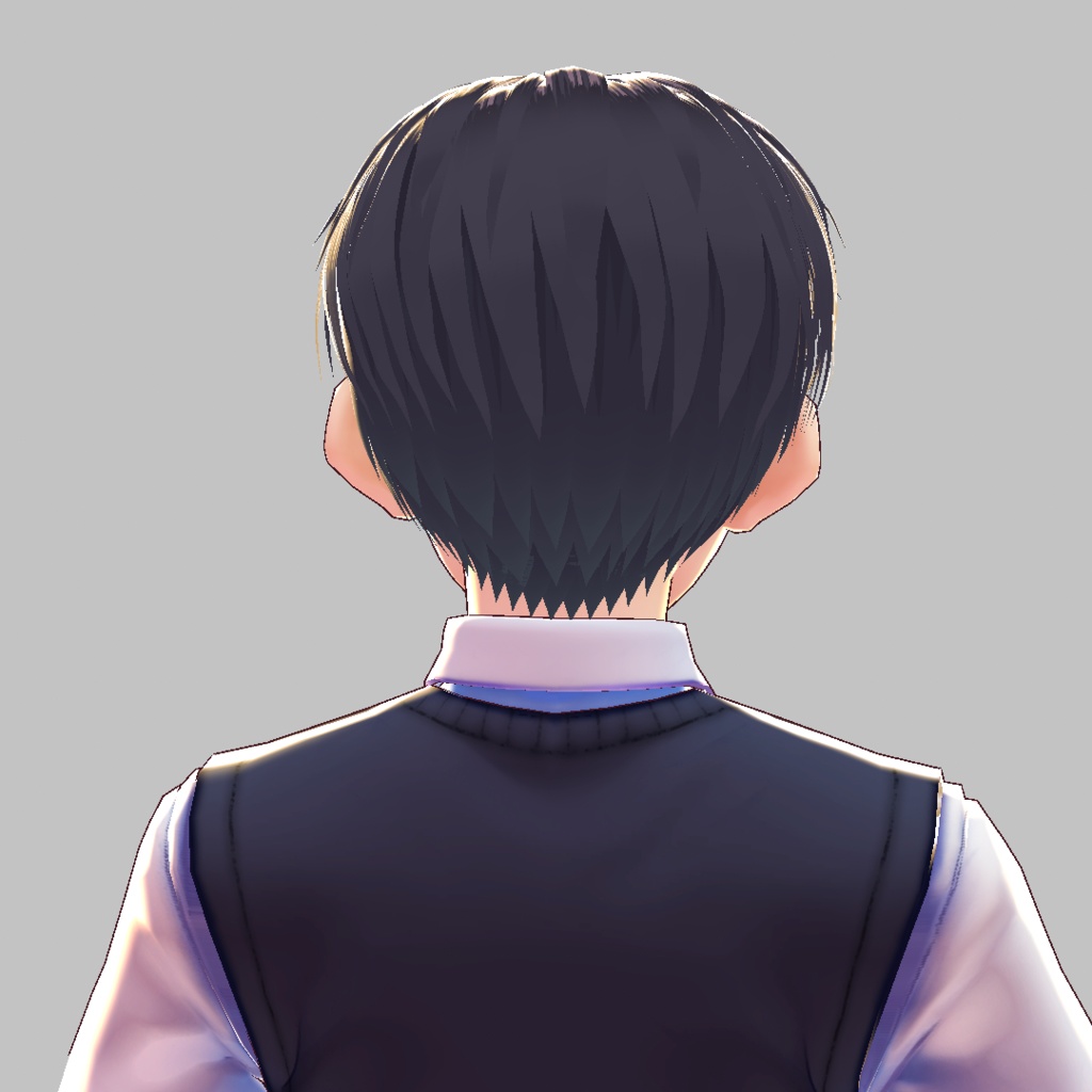 【VRoid用】真面目風短髪 プリセット+テクスチャ(男の子用)