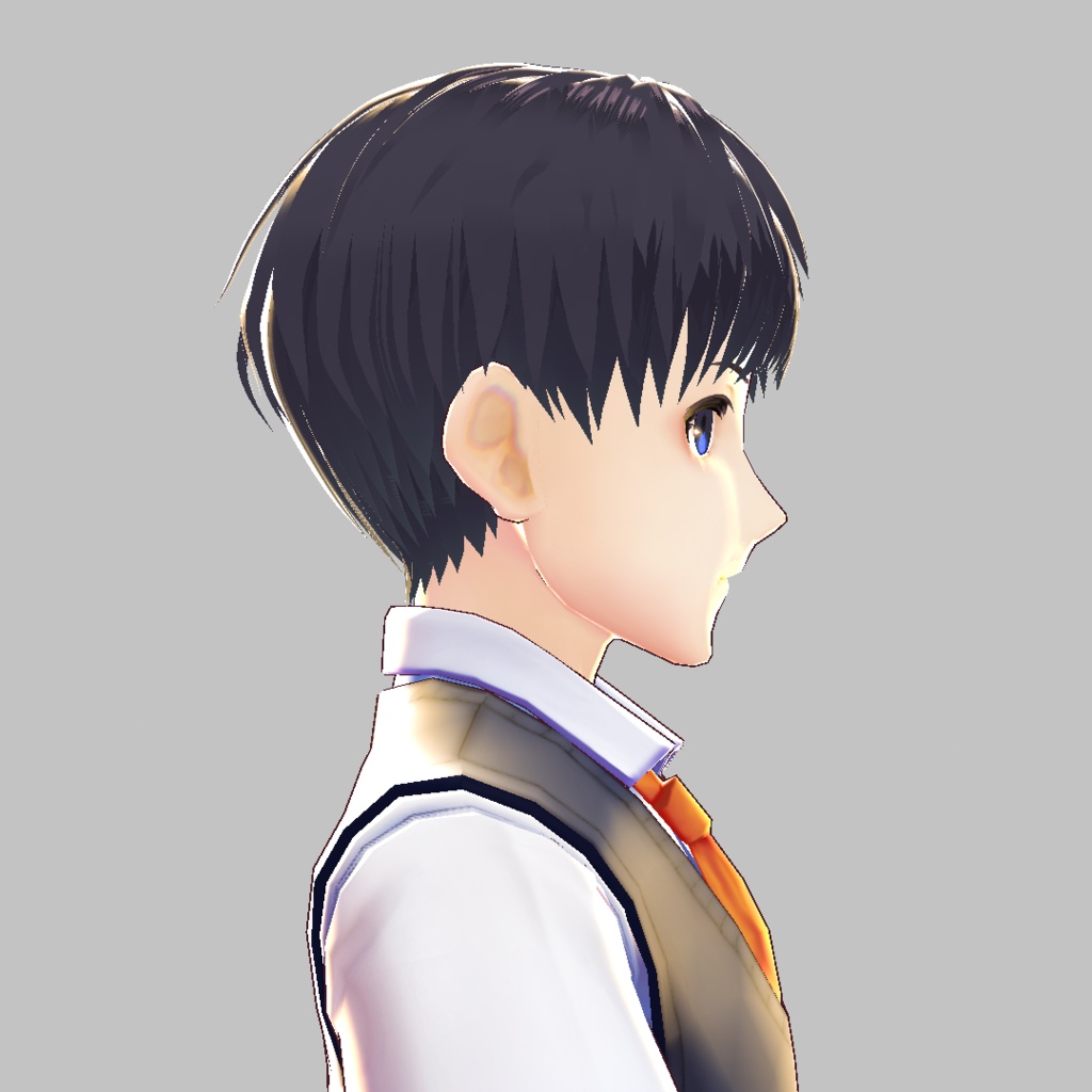 【VRoid用】真面目風短髪 プリセット+テクスチャ(男の子用)