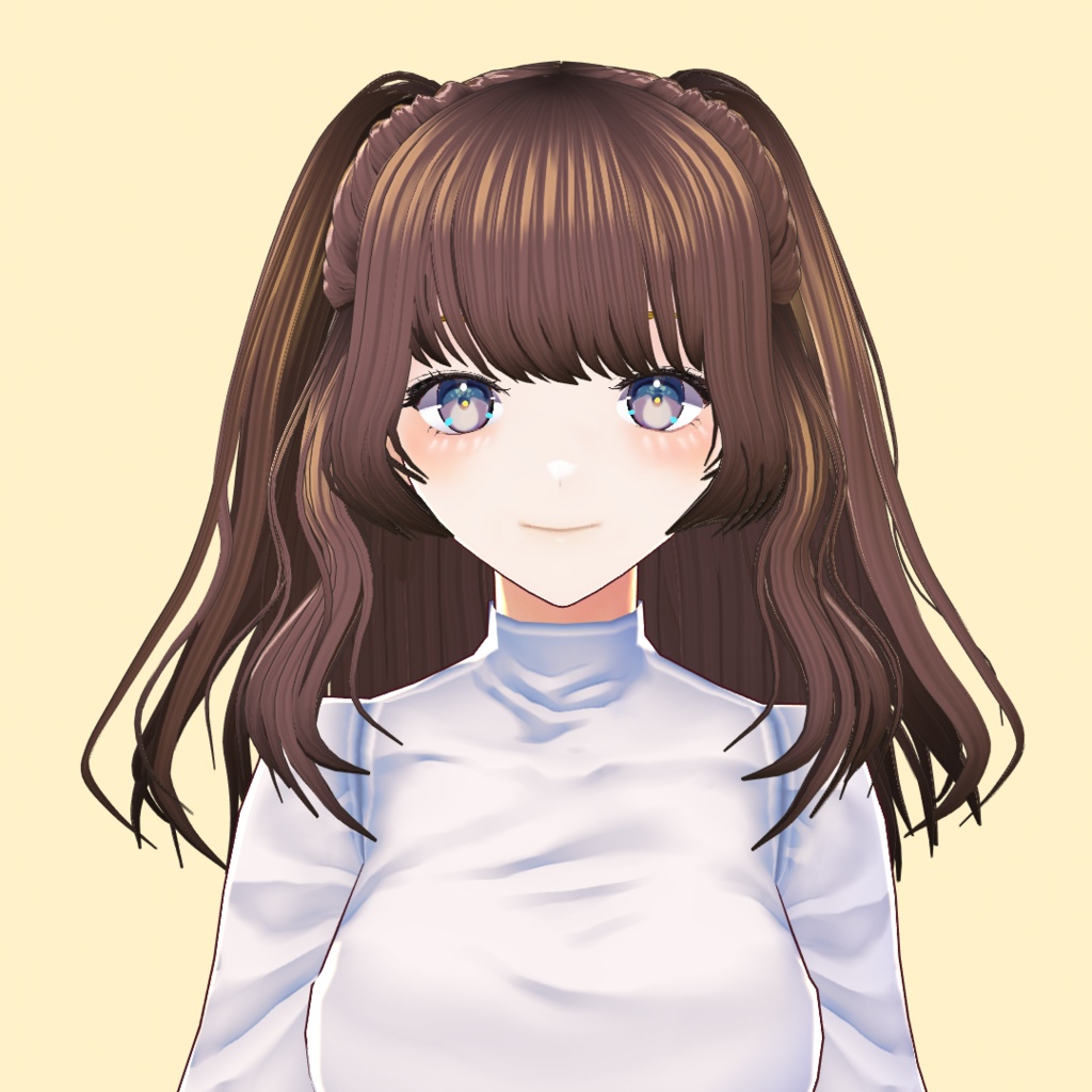 【正式版用データ追加】ボリュームハーフツイン プリセット+テクスチャ(女の子用)