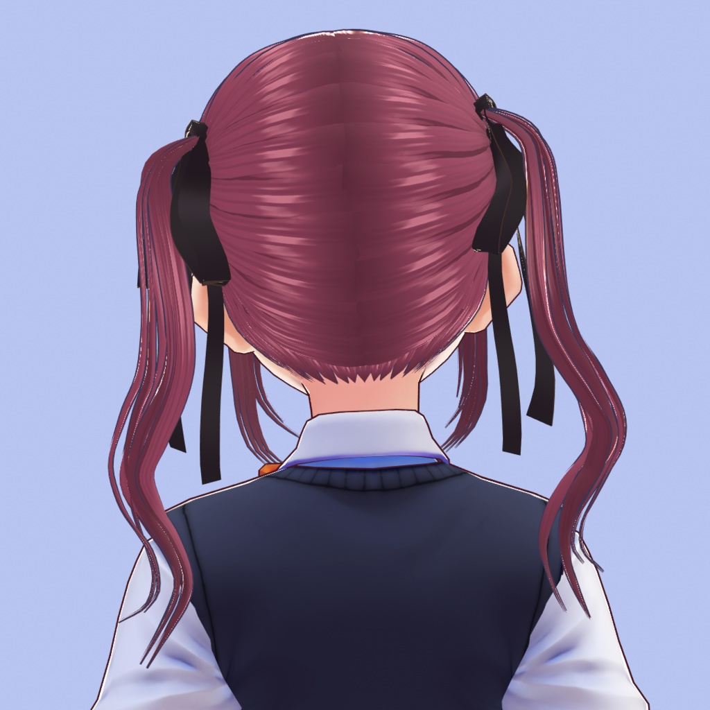 【正式版用データ追加】リボン付きツインテール プリセット(女の子用)