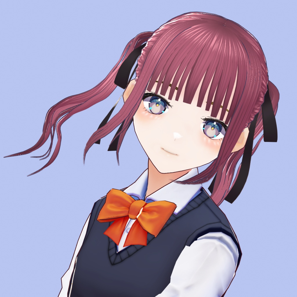 【正式版用データ追加】リボン付きツインテール プリセット(女の子用)