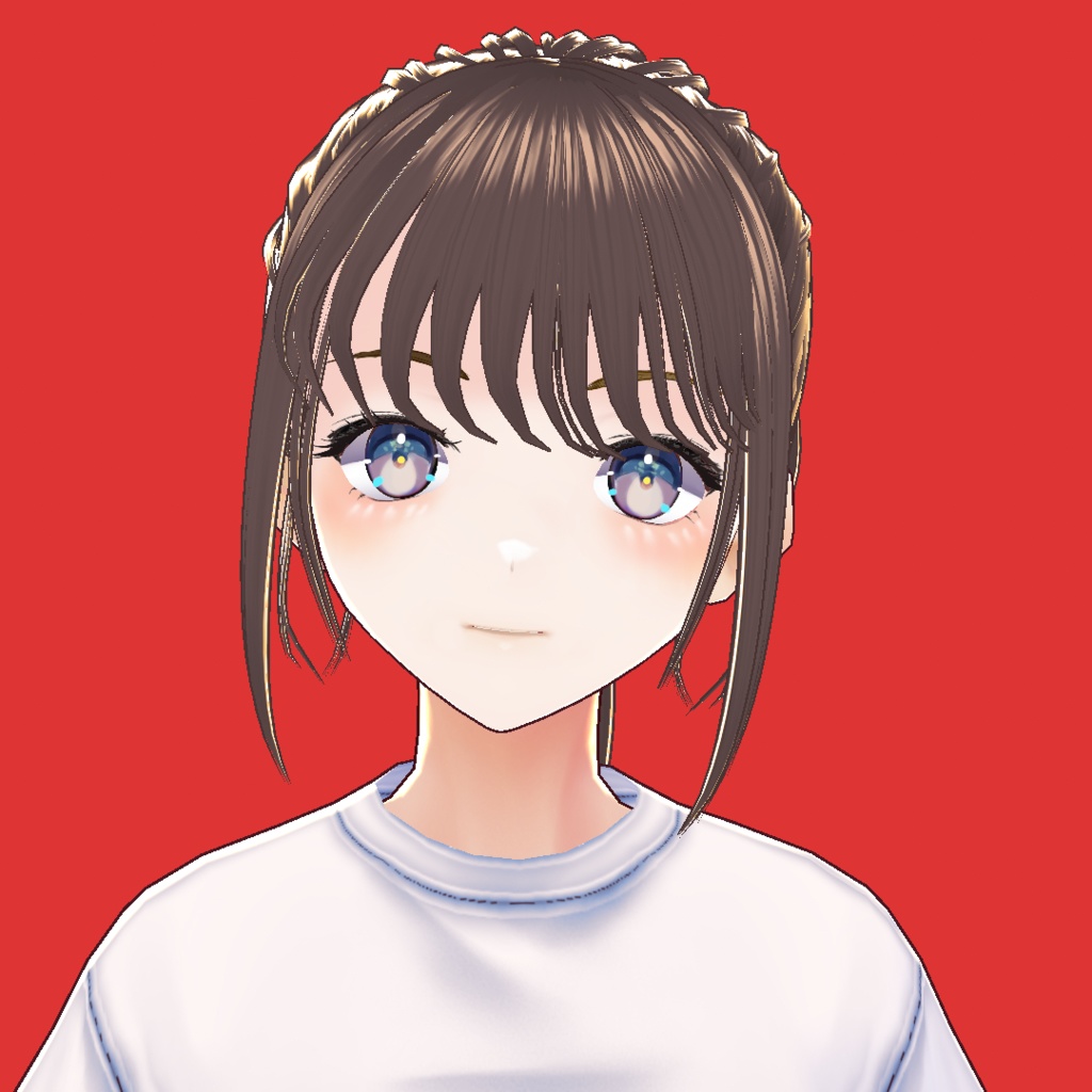 【正式版用データ追加】ゆるポニーテール プリセット+テクスチャ(女の子用)