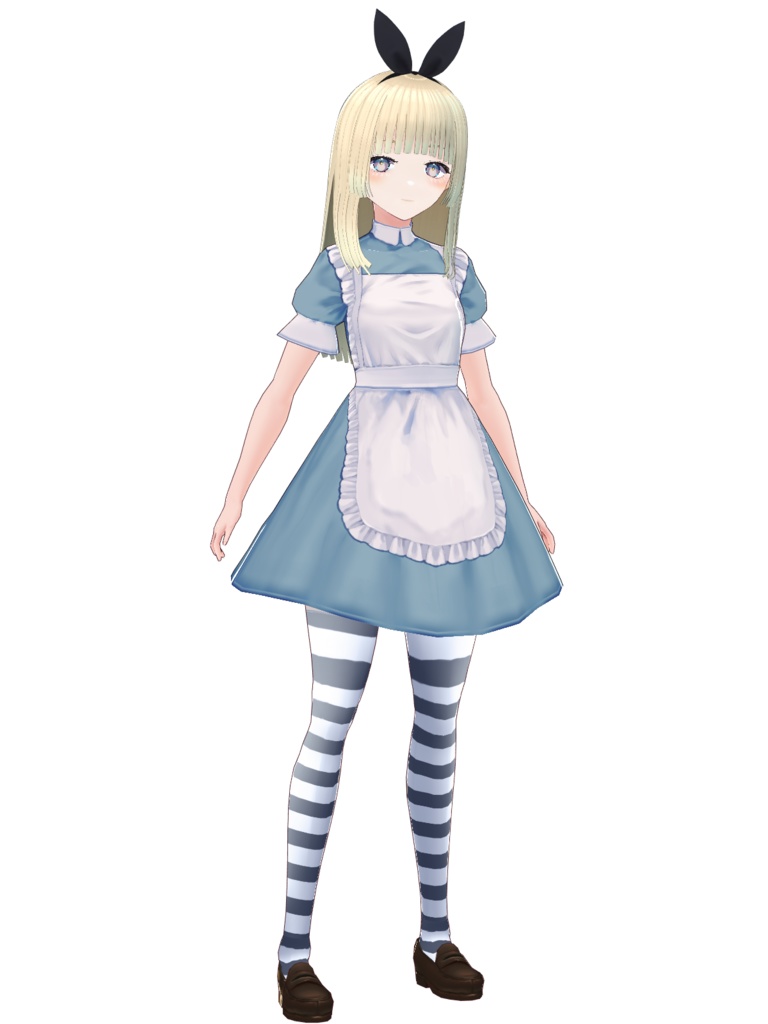【VRoid用】シンプルエプロンドレス