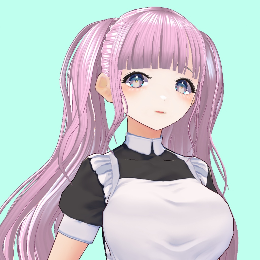 【正式版用データ追加】ふわふわロングツインテール プリセット+テクスチャ(女の子用)