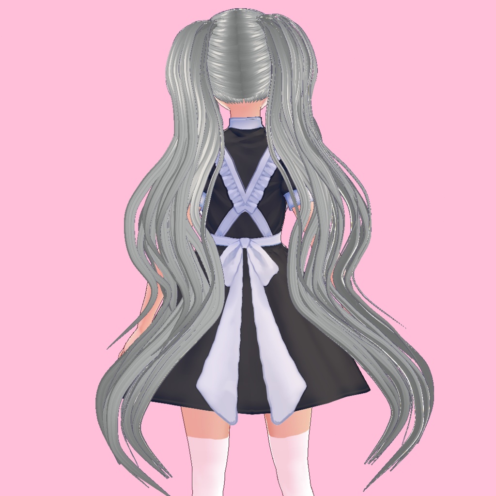 【正式版用データ追加】ふわふわロングツインテール プリセット+テクスチャ(女の子用)