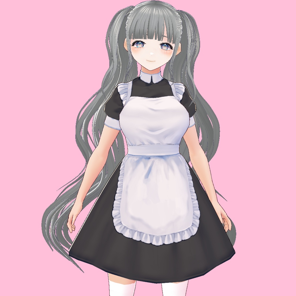 【正式版用データ追加】ふわふわロングツインテール プリセット+テクスチャ(女の子用)