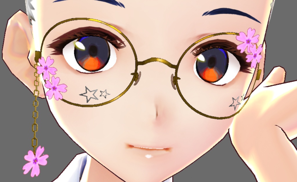 Sakura Glasses [VROID HAIR PRESET] for Beta