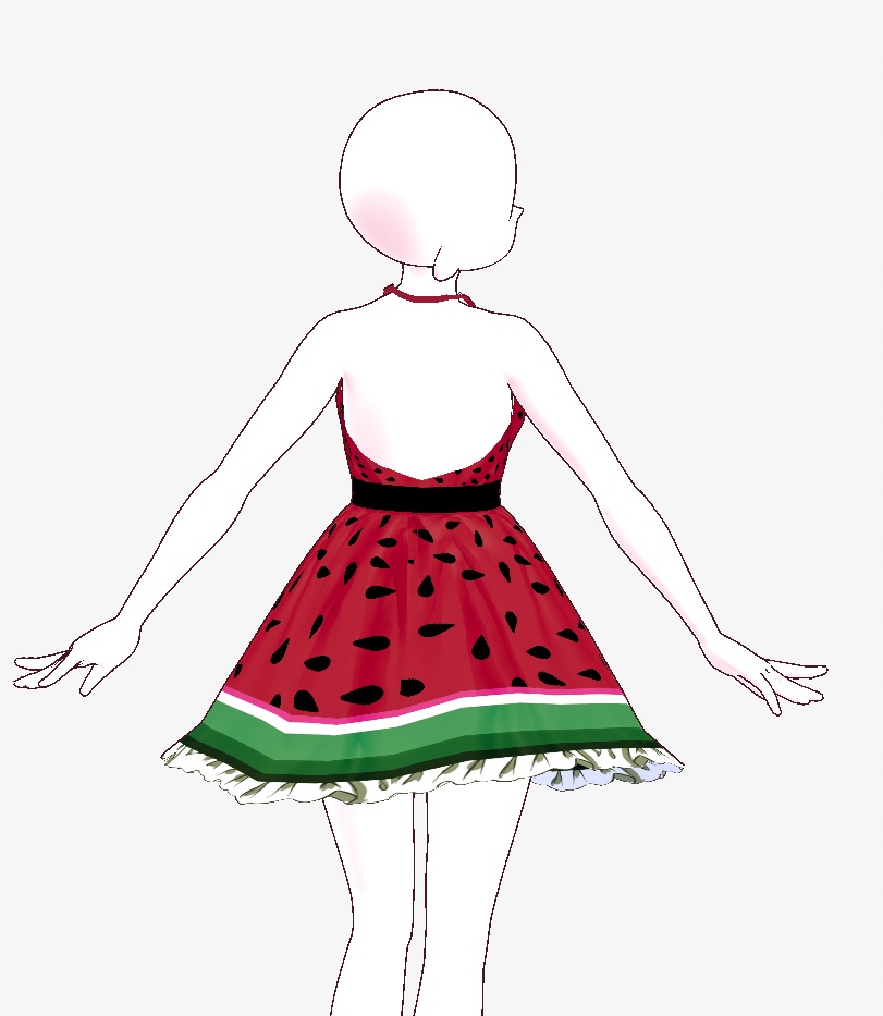 【VROID】Watermelone Sun Dress