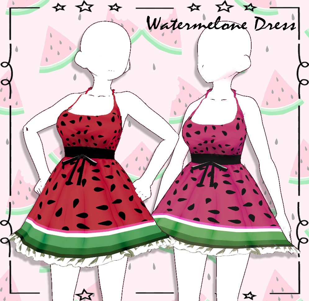 【VROID】Watermelone Sun Dress