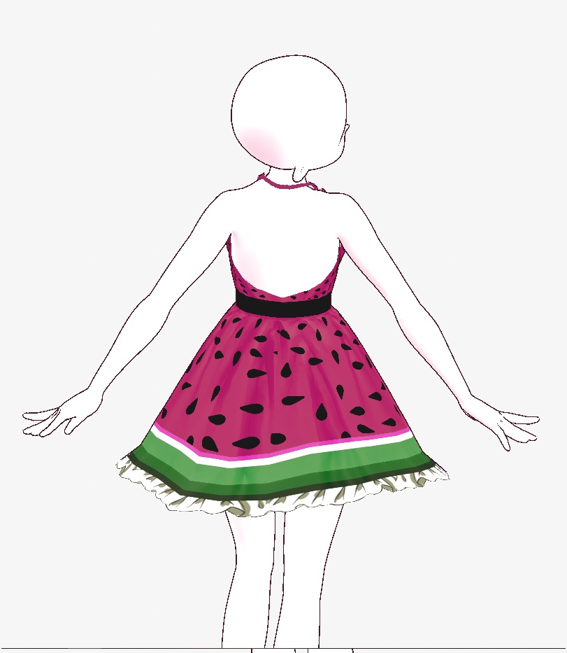 【VROID】Watermelone Sun Dress