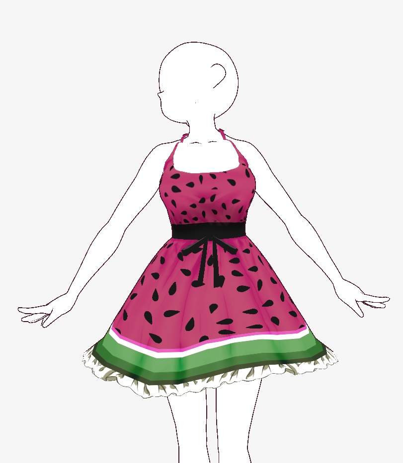 【VROID】Watermelone Sun Dress
