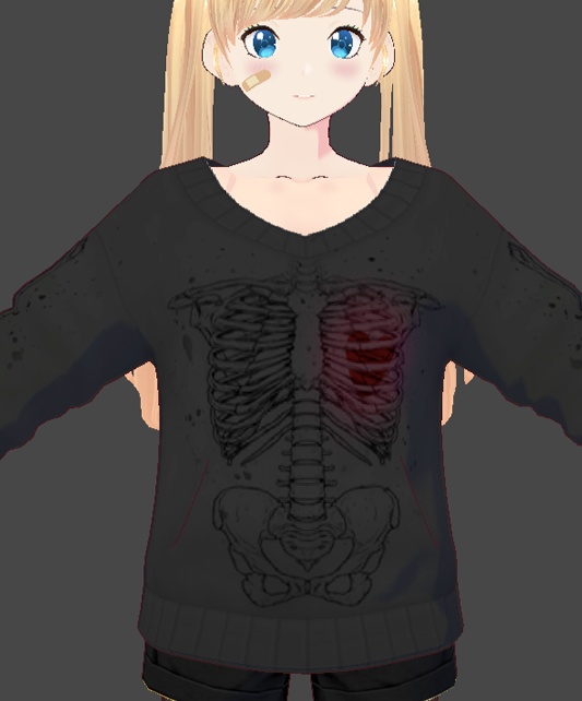 Skeleshirt 【VROID SWEATER SHIRT】FREE