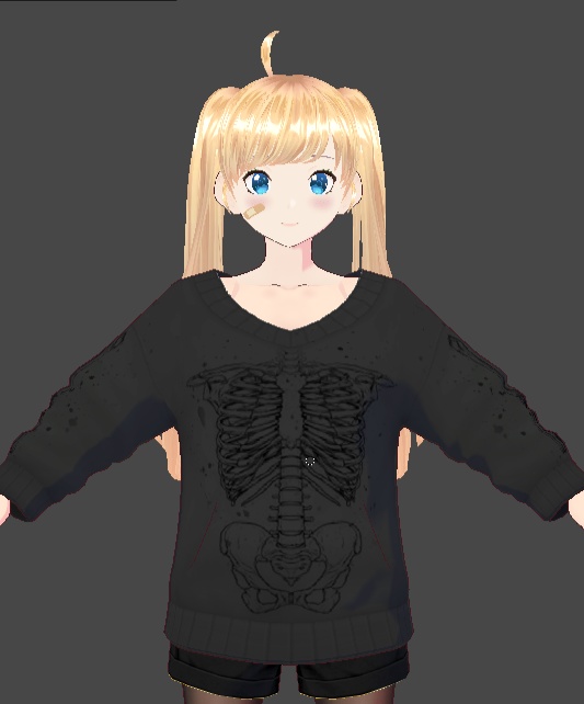 Skeleshirt 【VROID SWEATER SHIRT】FREE