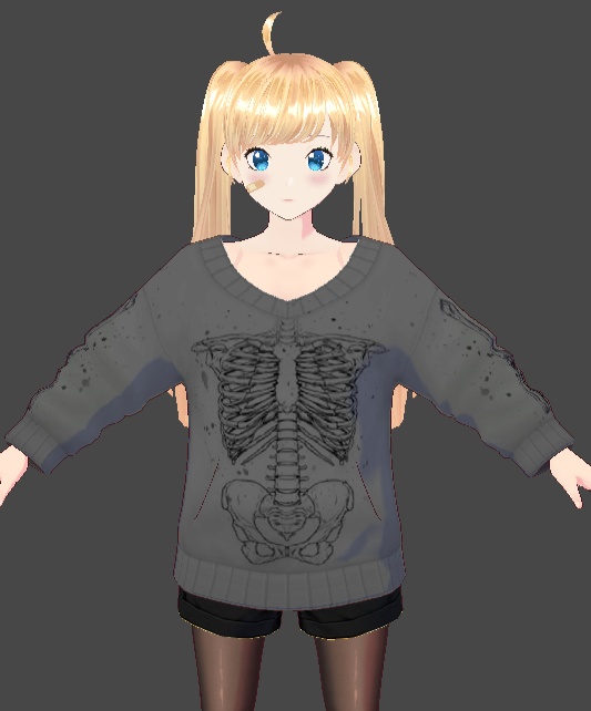 Skeleshirt 【VROID SWEATER SHIRT】FREE