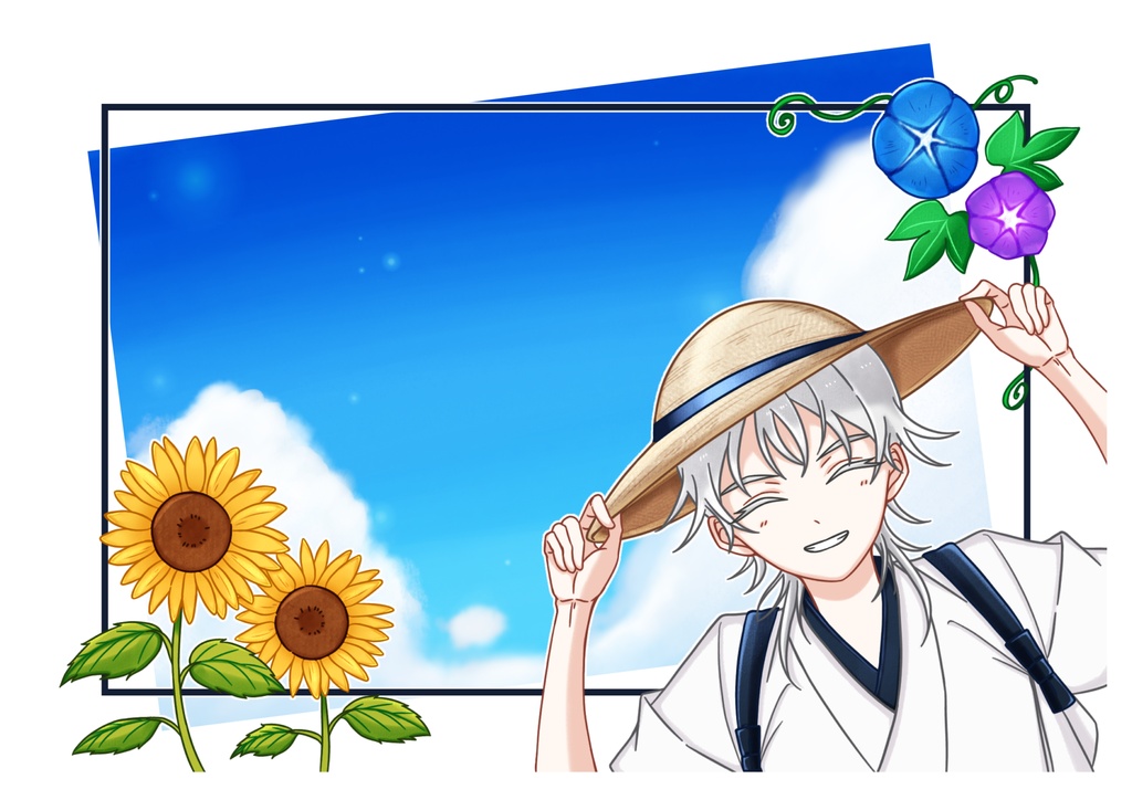 夏の鶴丸👒クリアポストカード
