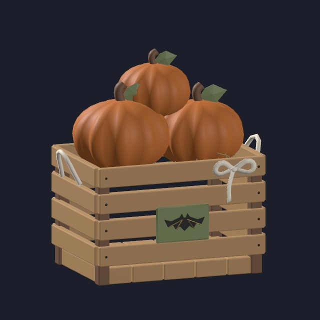【VRChat・Unity向け】やさしいハロウィーン|床置き飾り5種・各3配色