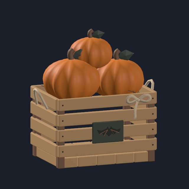【VRChat・Unity向け】やさしいハロウィーン|床置き飾り5種・各3配色