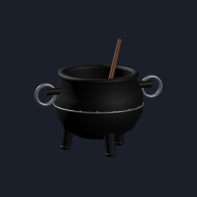 【VRChat・Unity向け】やさしいハロウィーン|魔女の工房小物5種・各3配色