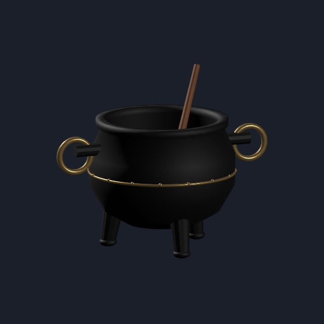【VRChat・Unity向け】やさしいハロウィーン|魔女の工房小物5種・各3配色