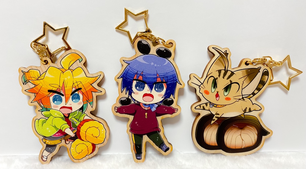 木製 ボカロお正月おせちキーホルダー(ににれんver.)