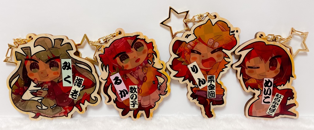 木製 ボカロお正月おせちキーホルダー(ににれんver.)