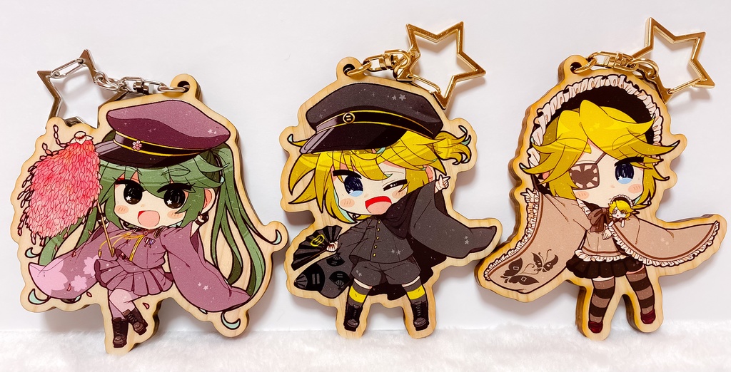 木製 ちび千本桜 光線銃ポーズキーホルダー