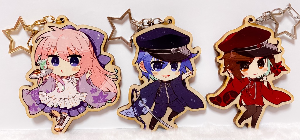 木製 ちび千本桜 光線銃ポーズキーホルダー