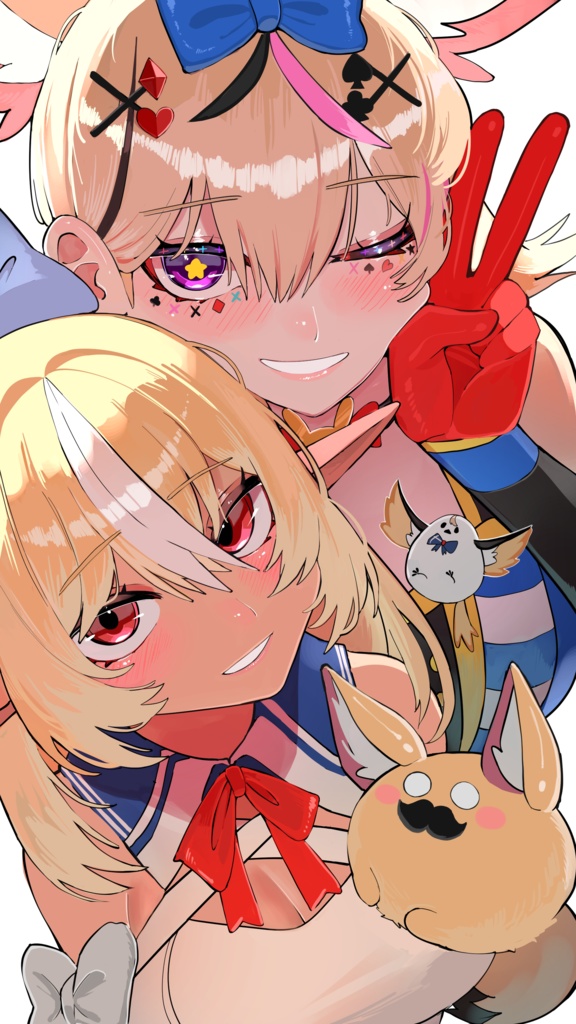 【非公式】尾丸ポルカ&不知火フレアの仲良しクリアファイル