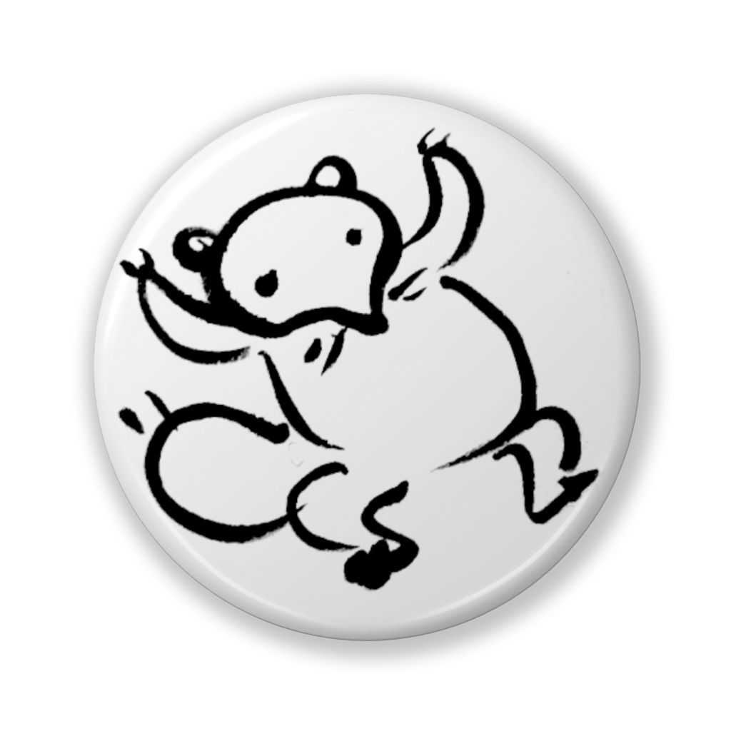 おどるたぬき缶バッジ