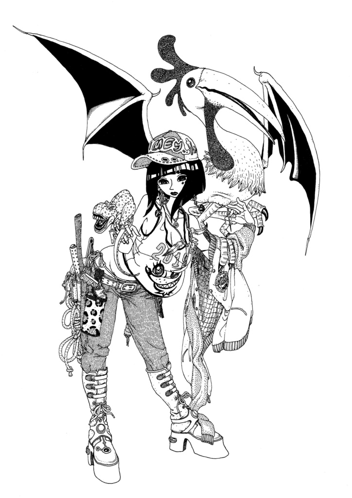 お姉さんとペット