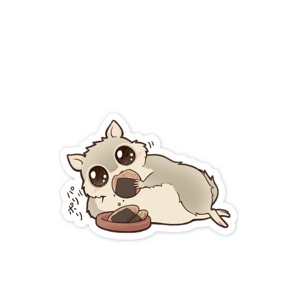 だるだるももんが スマホステッカー