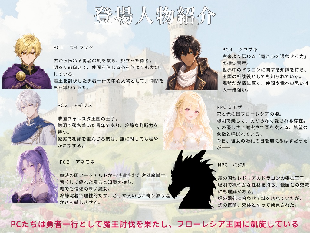 マーダーミステリー『ドラゴンとおひめさま〜霧の中にて花は眠る〜』