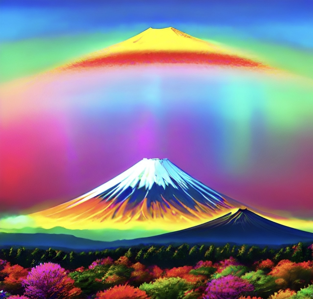 虹富士rainbow Fuji