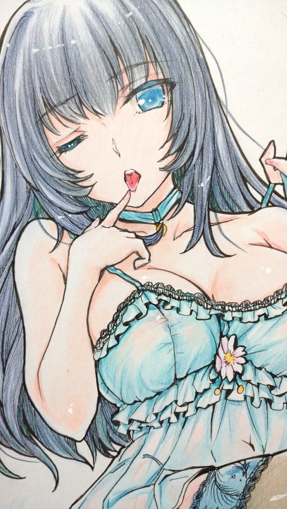 ※お取引完了【直筆色紙】シーブルーセクシーお姉さま【オリジナル】