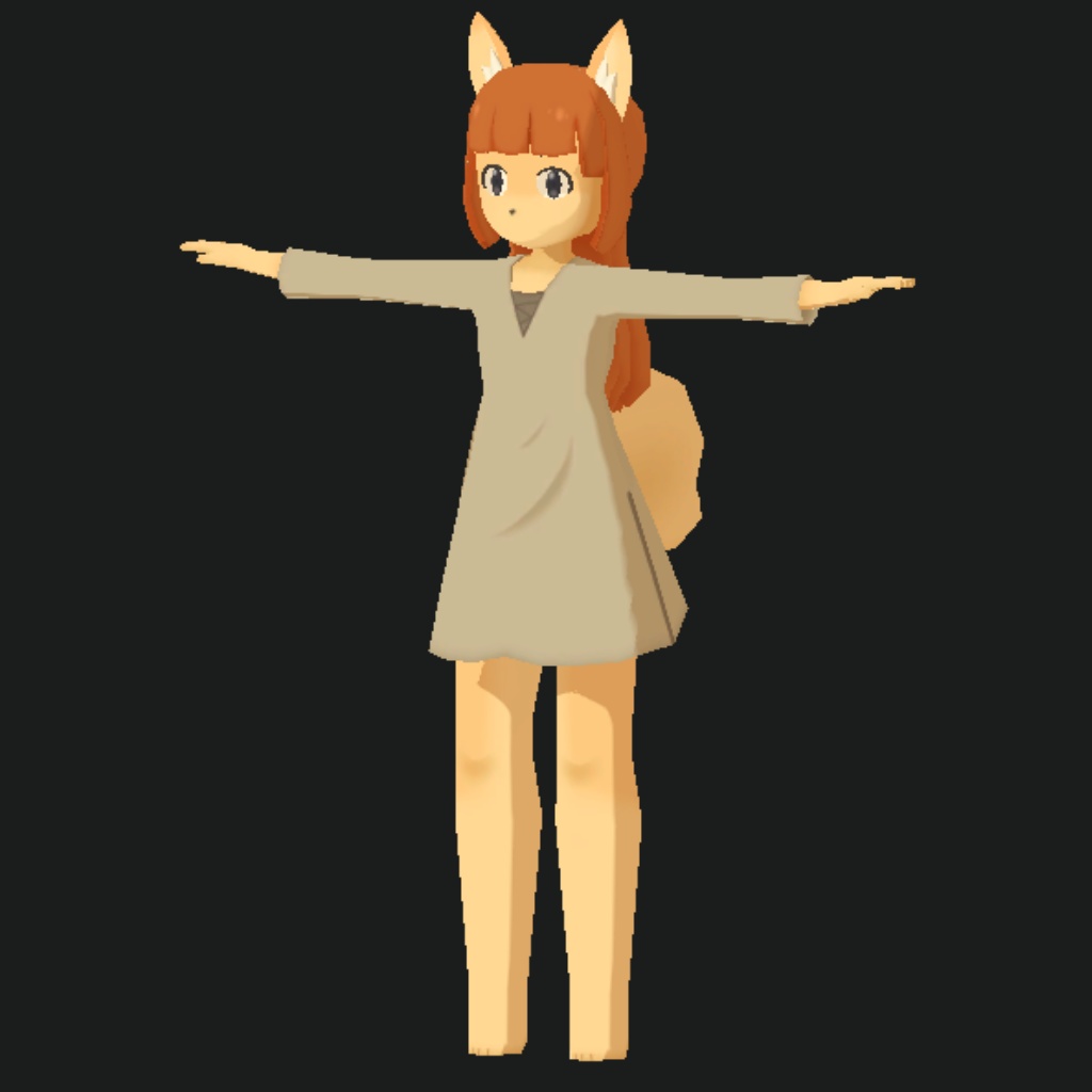 3D モデル ケモノ女性