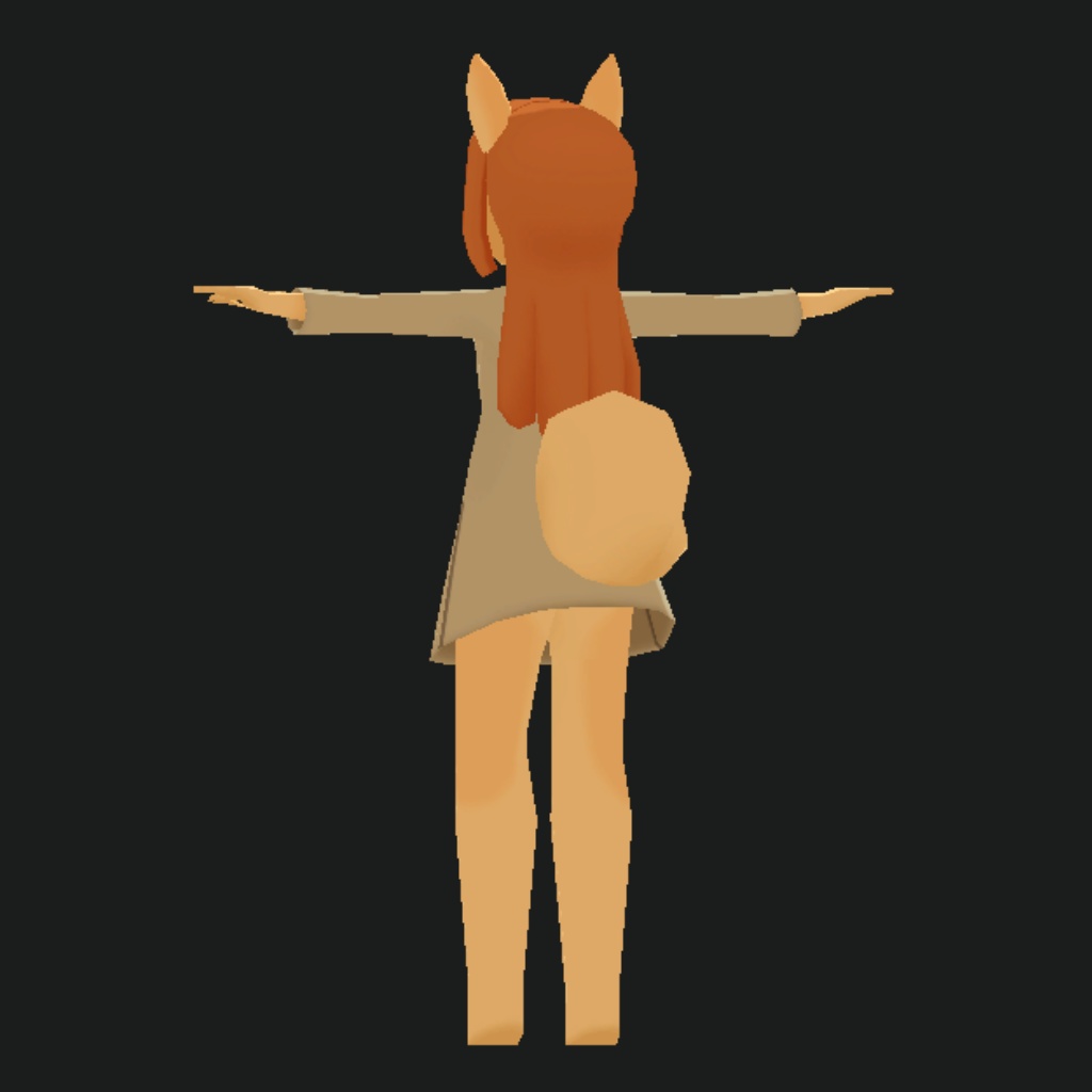 3D モデル ケモノ女性