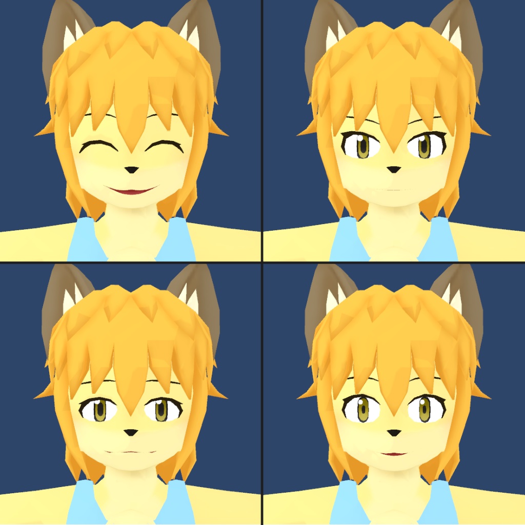 キツネの姉さん3Dモデル