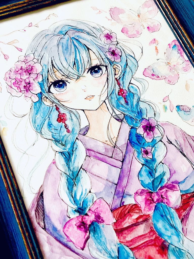 【A4額装原画】いろにとけて