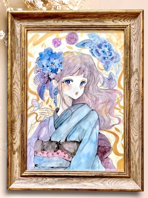 【A4額装原画】秋の煌めき