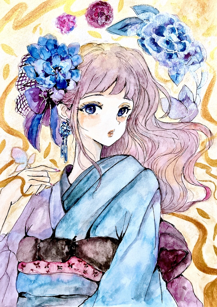 【A4額装原画】秋の煌めき