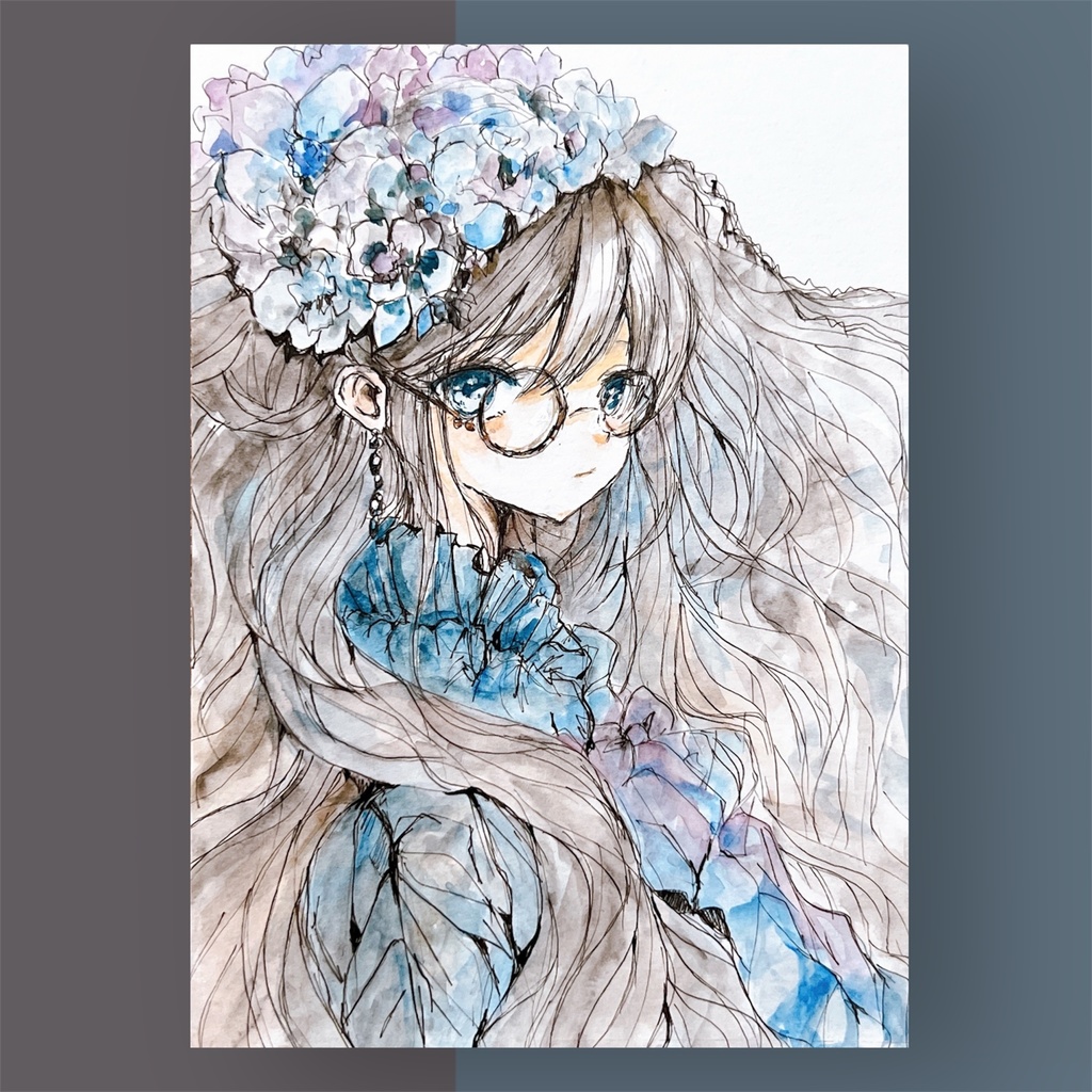 【2L額装原画】秋の儚影