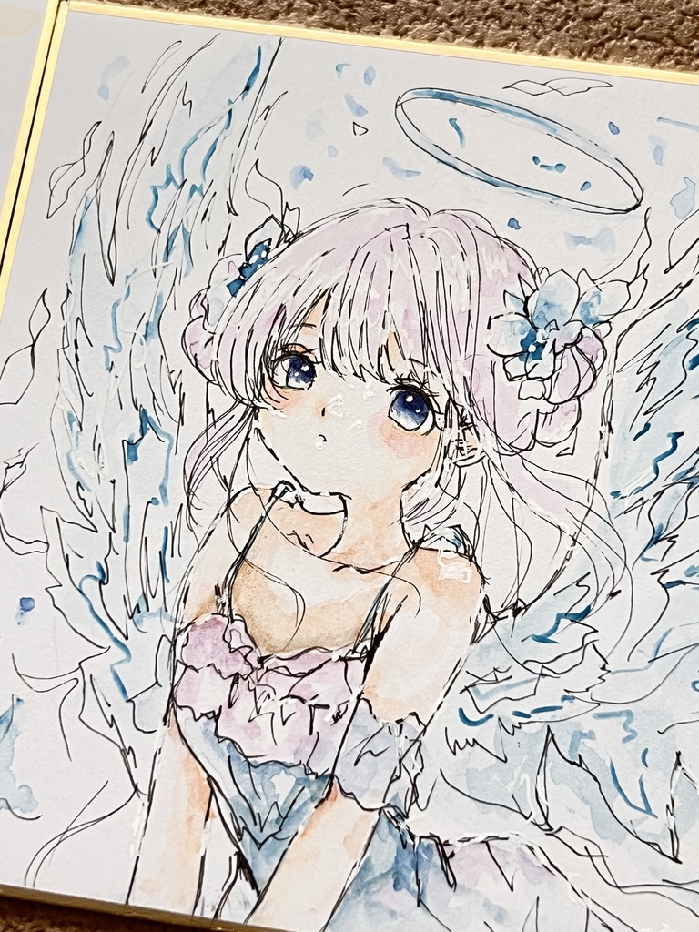 ミニ色紙原画 Angels of Happiness (2枚特別セット)