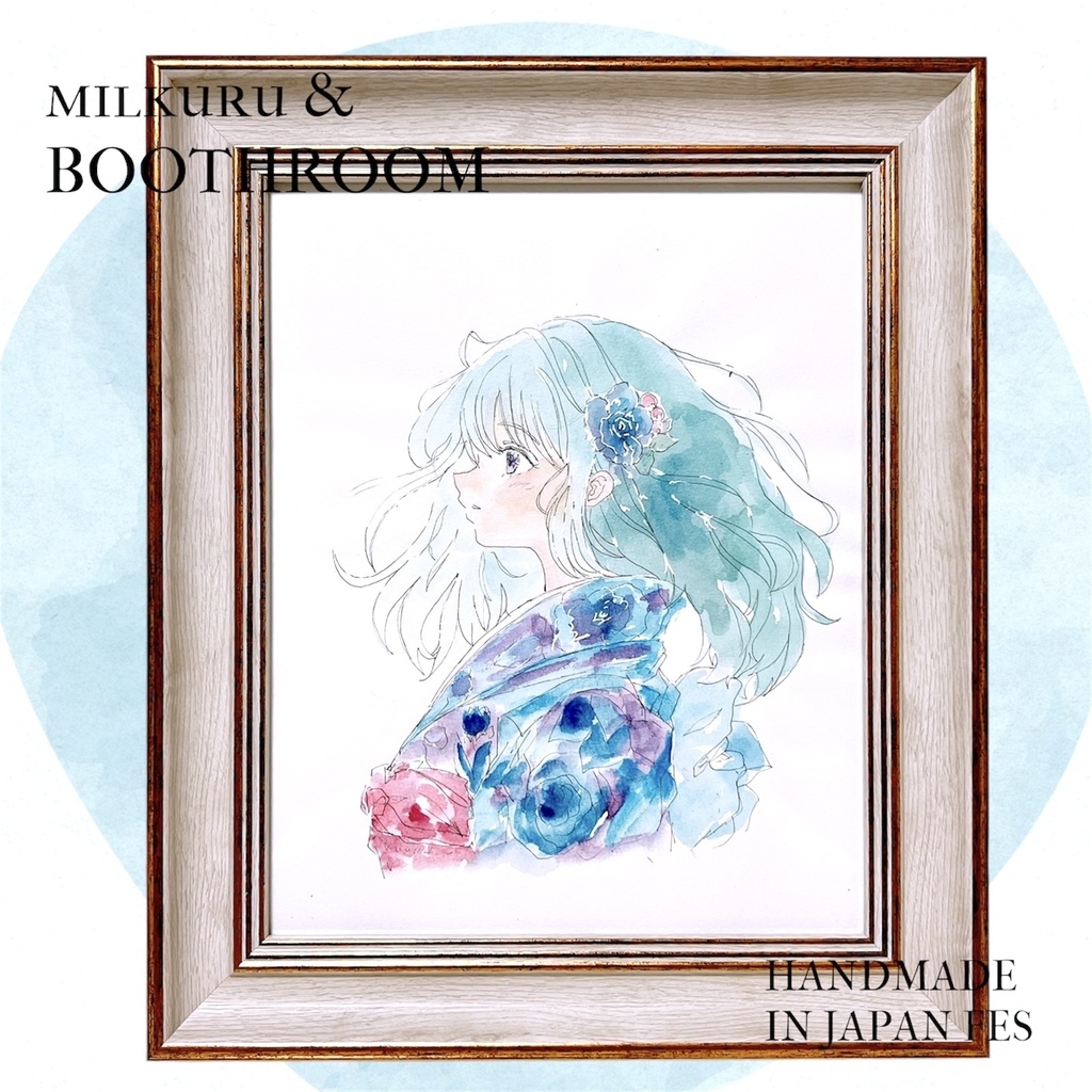 イラスト額装原画 (横202㎜×縦255㎜) Airy Harmony