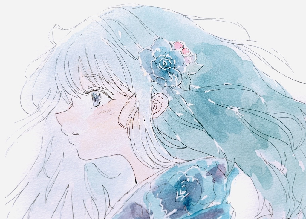 イラスト額装原画 (横202㎜×縦255㎜) Airy Harmony